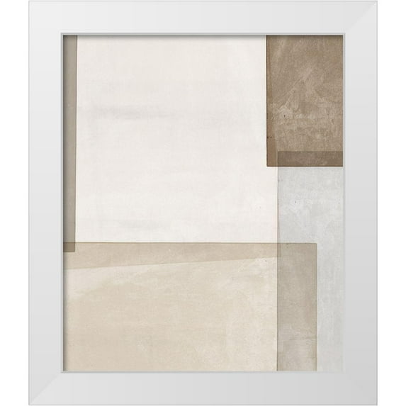 Isabelle Z 26x30 White Modern Wood Framed Museum Art Print Titled - In Greige