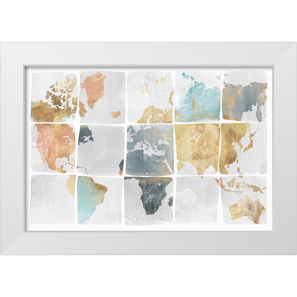 Isabelle Z 32x23 White Modern Wood Framed Museum Art Print Titled ...