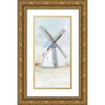 thumbnail image 1 of Isabelle Z 9x14 Gold Ornate Wood Framed with Double Matting Museum Art Print Titled - Blue Windmill I, 1 of 4
