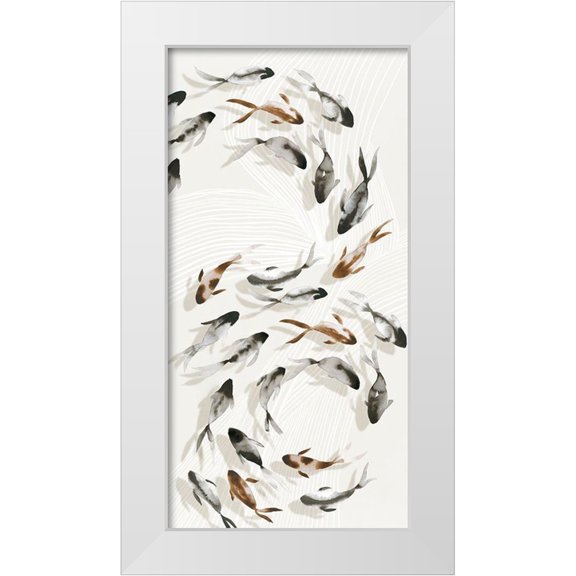 Isabelle Z 9x14 White Modern Wood Framed Museum Art Print Titled - Water Dance I