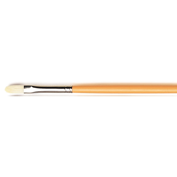 Isabey Yellow Handle Chungking Bristle Brush, Filbert, Size 01