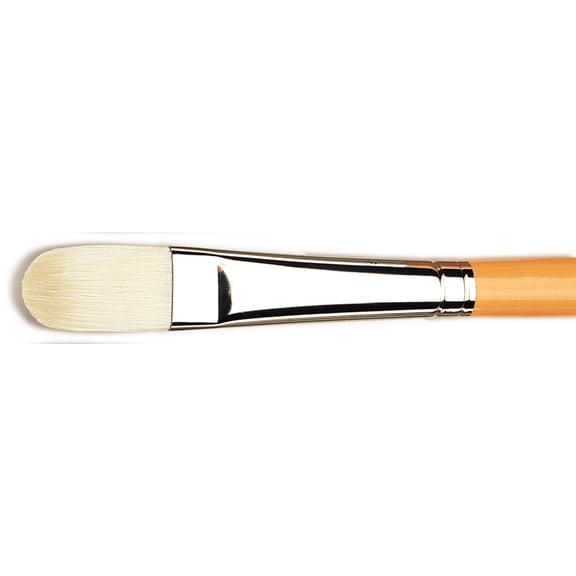 Isabey Yellow Handle Chungking Bristle Brush, Filbert, Size 10