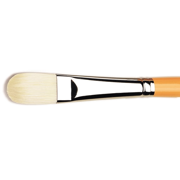 Isabey Yellow Handle Chungking Bristle Brush, Filbert, Size 12