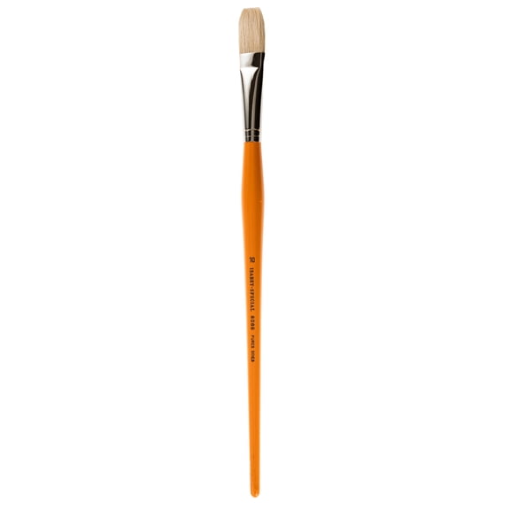 Isabey Yellow Handle Chungking Bristle Brush, Flat, Size 10