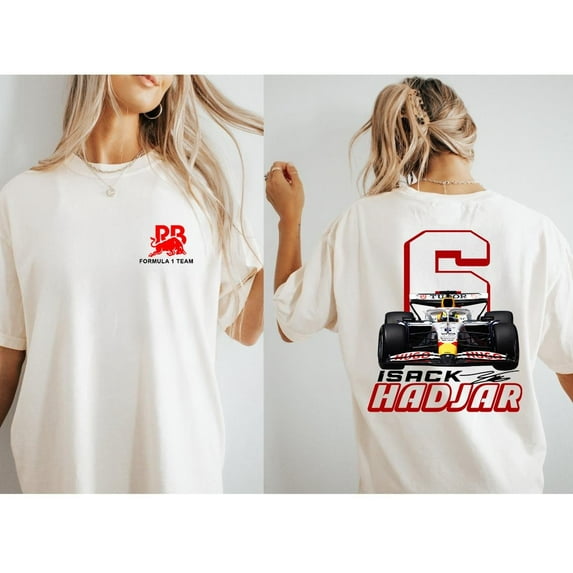 Isack Hadjar #6 2025 Formula One Shirt,Natural Color,Size 2XL