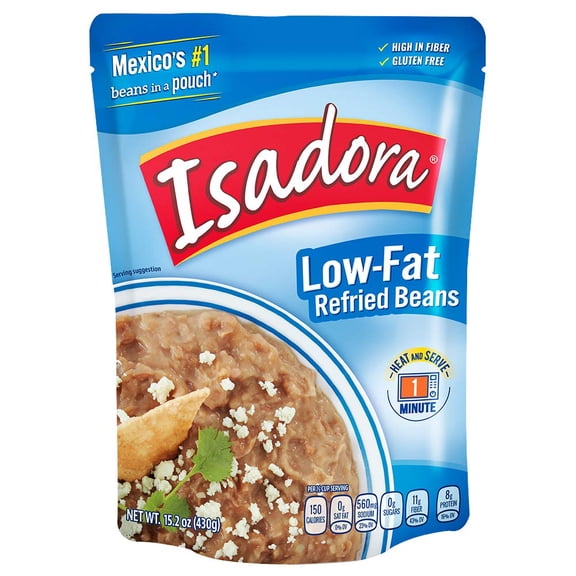 Isadora Low Fat Refried Beans, 15.2-Ounce (Pack of 8)