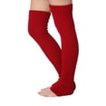 thumbnail image 1 of Isadora Paccini Female Stretch Extra Long Ribbed Knit Leg Warmers, Cranberry, 1 of 1