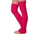 thumbnail image 1 of Isadora Paccini Women's Extra Long Ribbed Knit Leg Warmers LW49-MAGENTA, 1 of 1