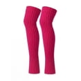 thumbnail image 1 of Isadora Paccini Women's Extra Long Ribbed Knit Leg Warmers LW49-MAGENTA, 1 of 5