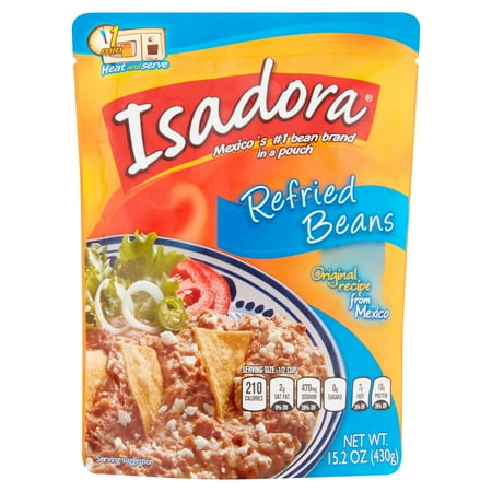 Isadora Refried Beans, 15.2 oz, 8 pack