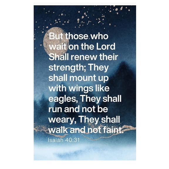 Isaiah 40 31 Bible Verse Wall Art Mount Up with Wings Like Eagles Christian Poster Pictures Bathroom Decorations Picture for Hallway