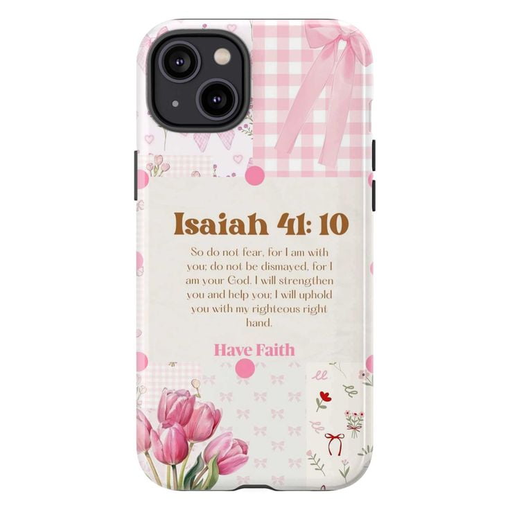 Isaiah 41:10 Bible Verse Phone Case, Inspirational Christian Faith Quote with Pink Floral Design for iPhone 16 15 14 13 12 11 Pro Max Mini - Walmart.com Isaiah 41:10 Bible Verse Phone Case, Inspirational Christian Faith Quote with Pink Floral Design for iPhone 16 15 14 13 12 11 Pro Max Mini - Walmart.com