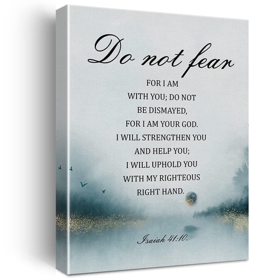 Isaiah 41:10 Do Not Fear for I am with You Bible Verse Quote Canvas Wall Art Inspirational Watercolor Decor Scripture Poster Home Office Decor poster