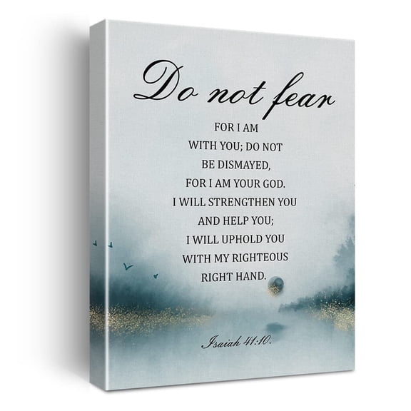 Isaiah 41:10 Do Not Fear for I am with You Bible Verse Quote Canvas Wall Art poster  Inspirational Watercolor Decor Scripture Poster Home Office Decor poster