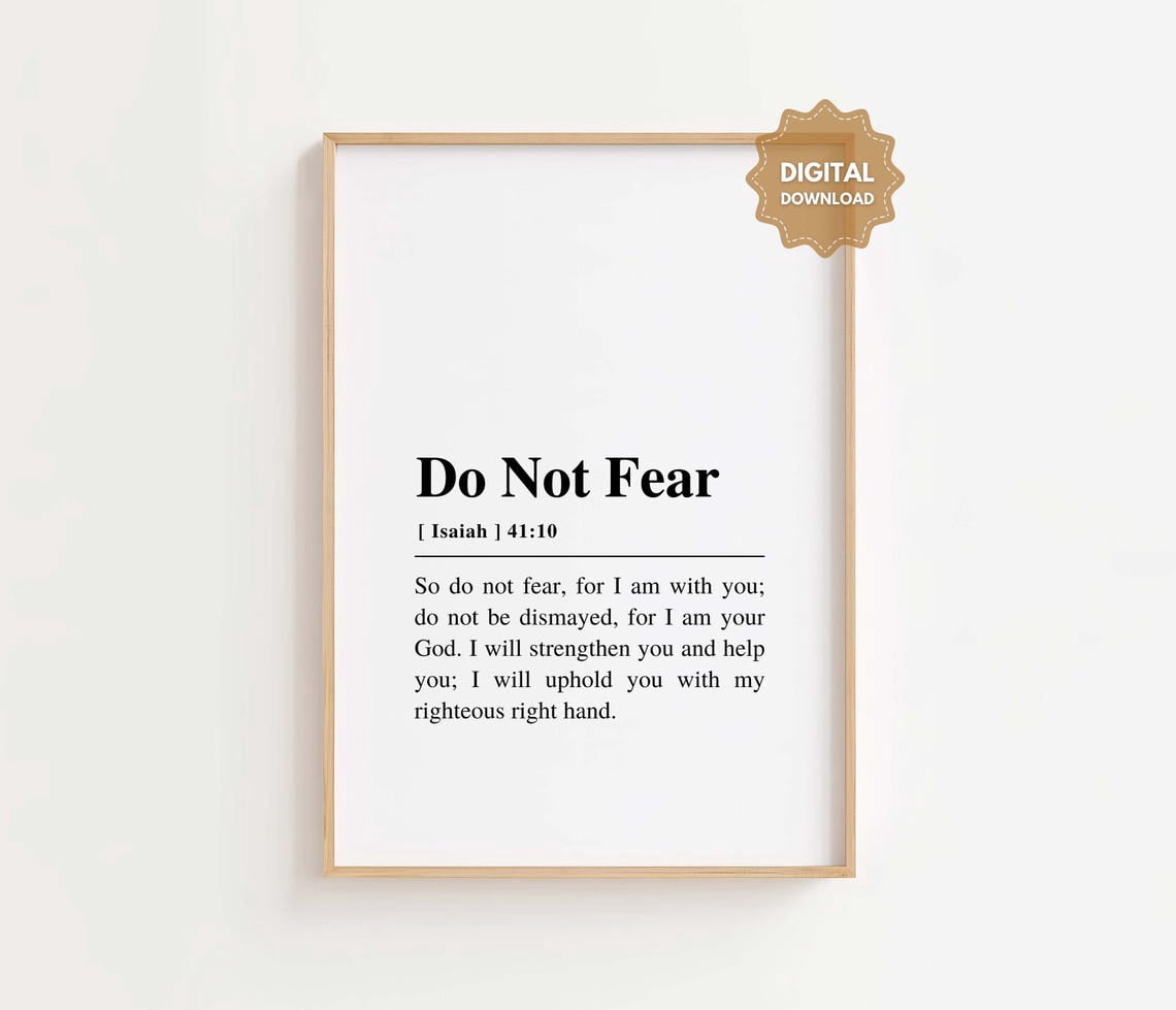 Isaiah 41 10 Scripture Christian Poster for Home Wall Decor - Walmart.com