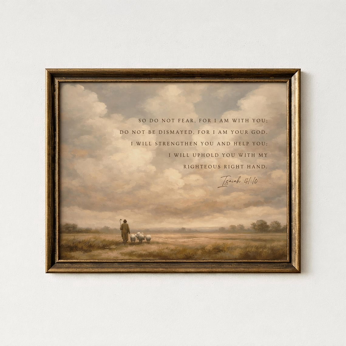 Isaiah 41:10 So Do Not Fear Vintage Christian Wall Art Bible Verse ...