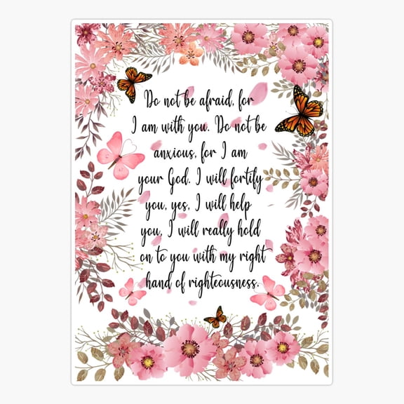 Isaiah 4110 Pastel Flowers and erflies Sticker