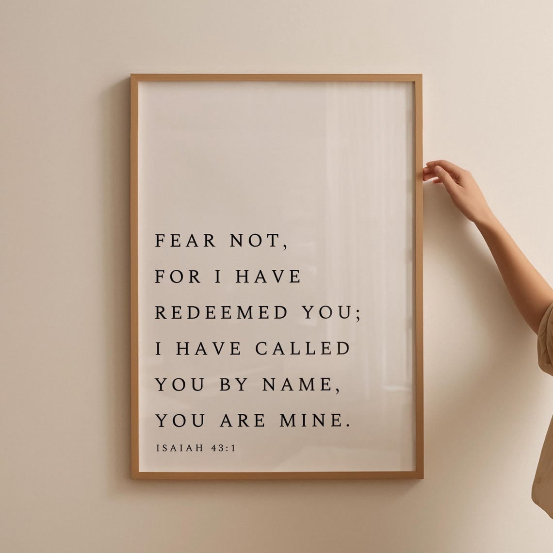 Isaiah 43:1 Fear Not Print Modern Bible Verse Scripture, Unframed ...