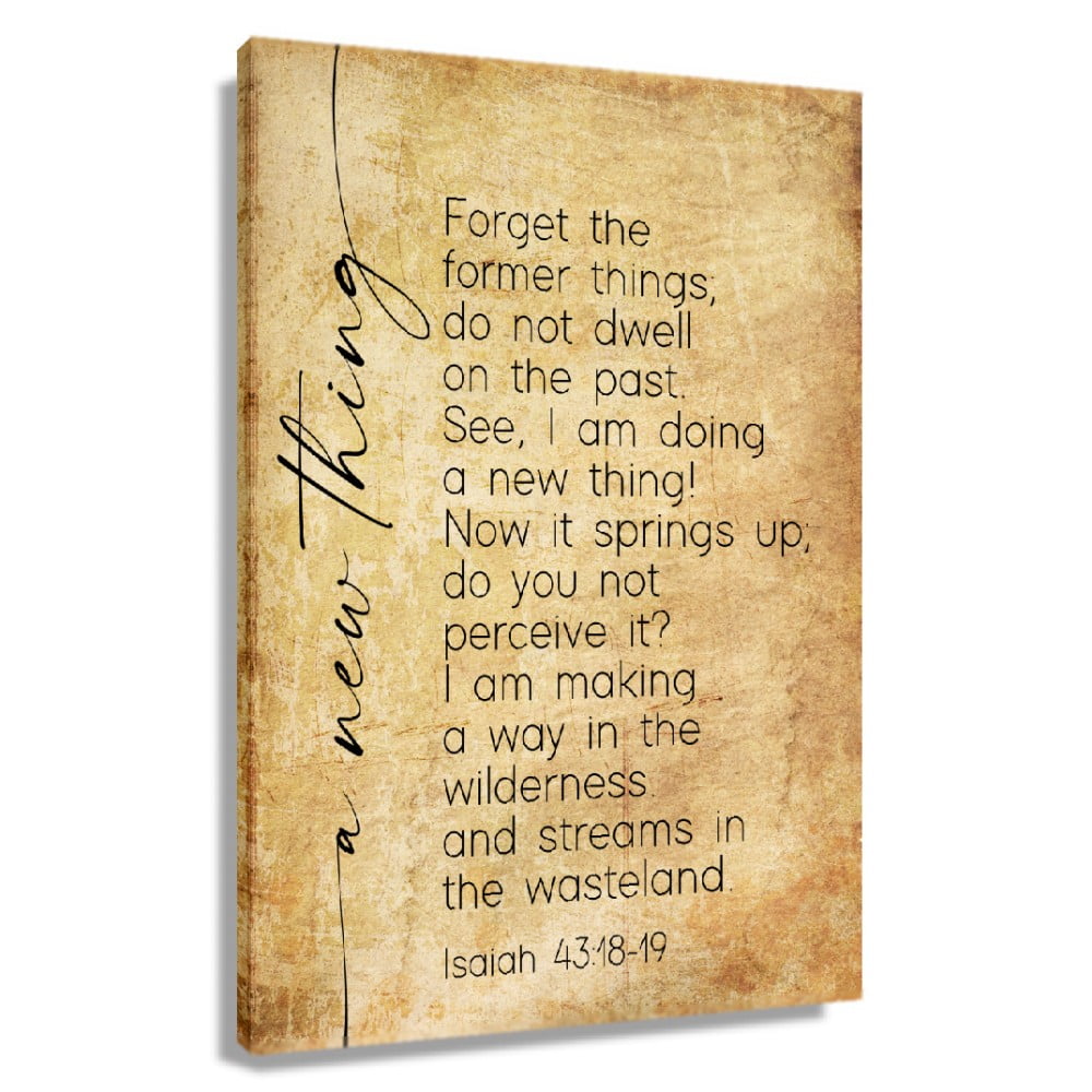 Isaiah 43 1819 Bible Quote Wall Art Scripture Posters Poster Nature Vertical Canvas Decoration