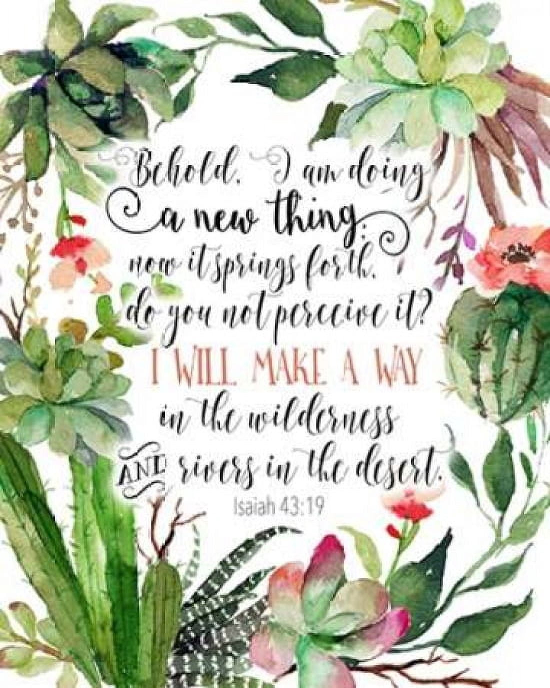 Isaiah 43-19 Floral Canvas Art - Tara Moss (24 x 30)