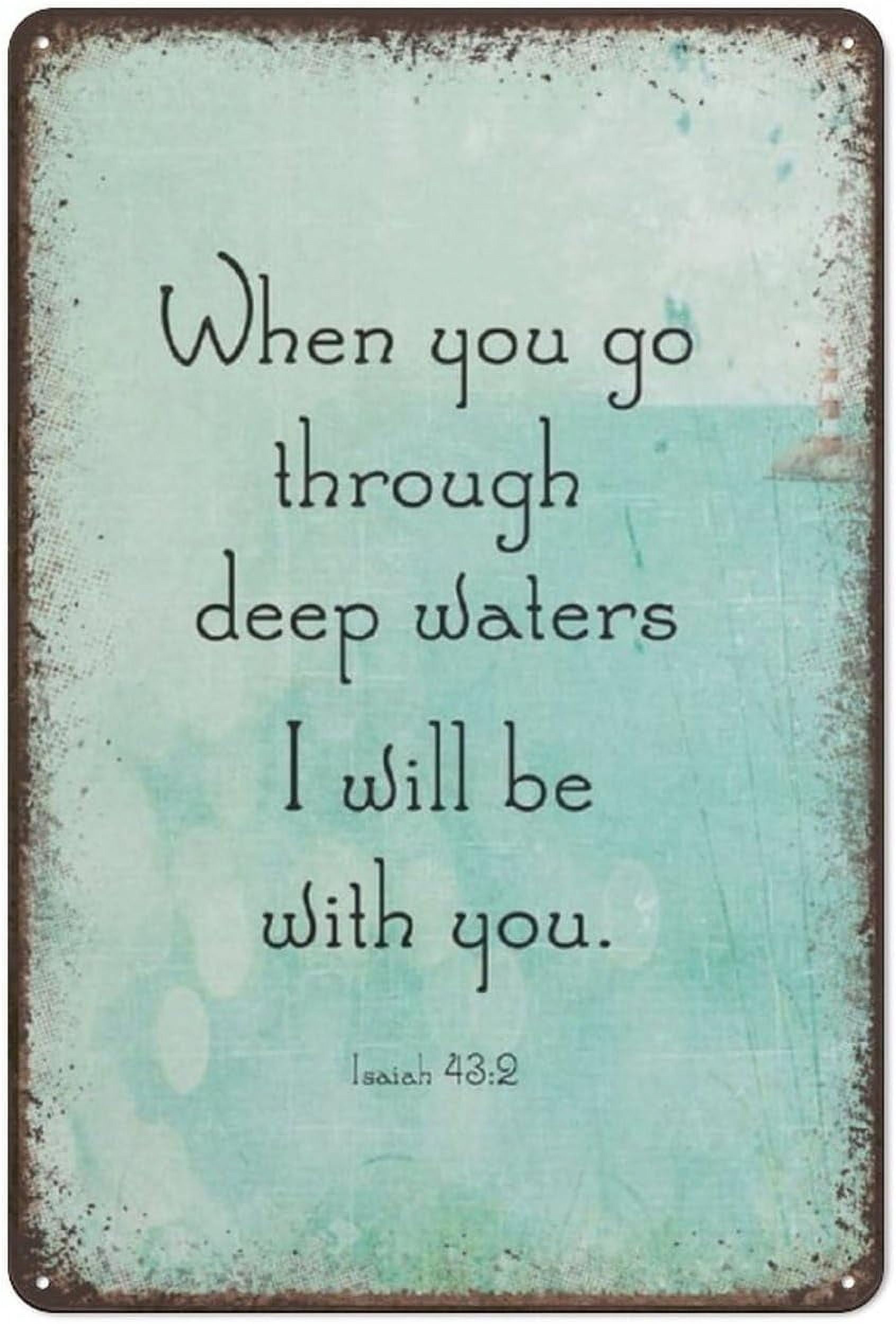 Isaiah 43:2 Tin Signs Lighthouse Bible Verse Sign Nautical Scripture ...