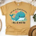 thumbnail image 1 of Isaiah 43:2 When You Go Through Deep Waters Christian Whale T-Shirt, Gold, Size XL, 1 of 6