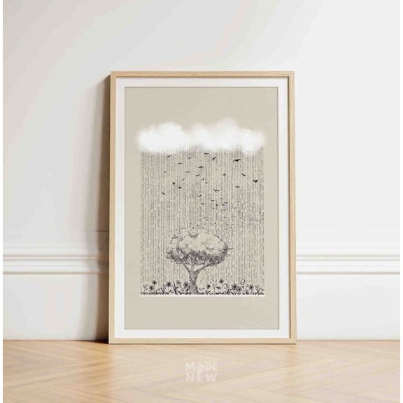 Isaiah 45:8 Rain Down Poster, Unframed Paper Poster 8x10in
