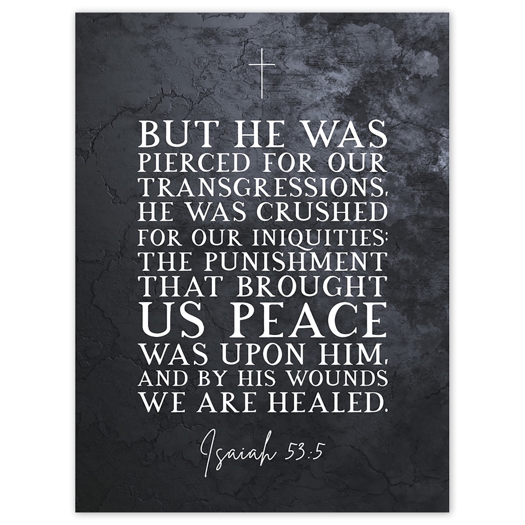 Isaiah 53:5 By His Wounds We Are Healed Christian Bible Verse Quote ...