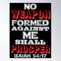 Isaiah 54:17 Poster Wall Art, Modern Wall Decor For Living Room Bedroom, 24x36 UNFRAMED