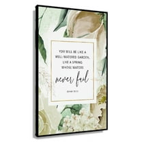 Isaiah 58 11 Bible Verse Wall Art, Scripture Print Floral Printable Wall Art, Christian Gift Poster Kitchen Deco Canvas Paintings for Living Room