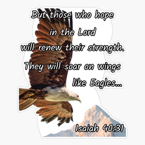 Isaiah Eagle Wings Verse Sticker