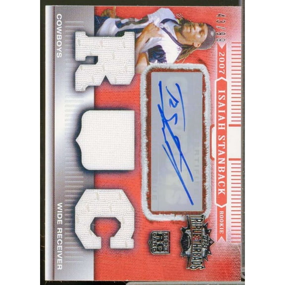 Isaiah Stanback JSY AU Rookie Card 2007 Topps Triple Threads #114