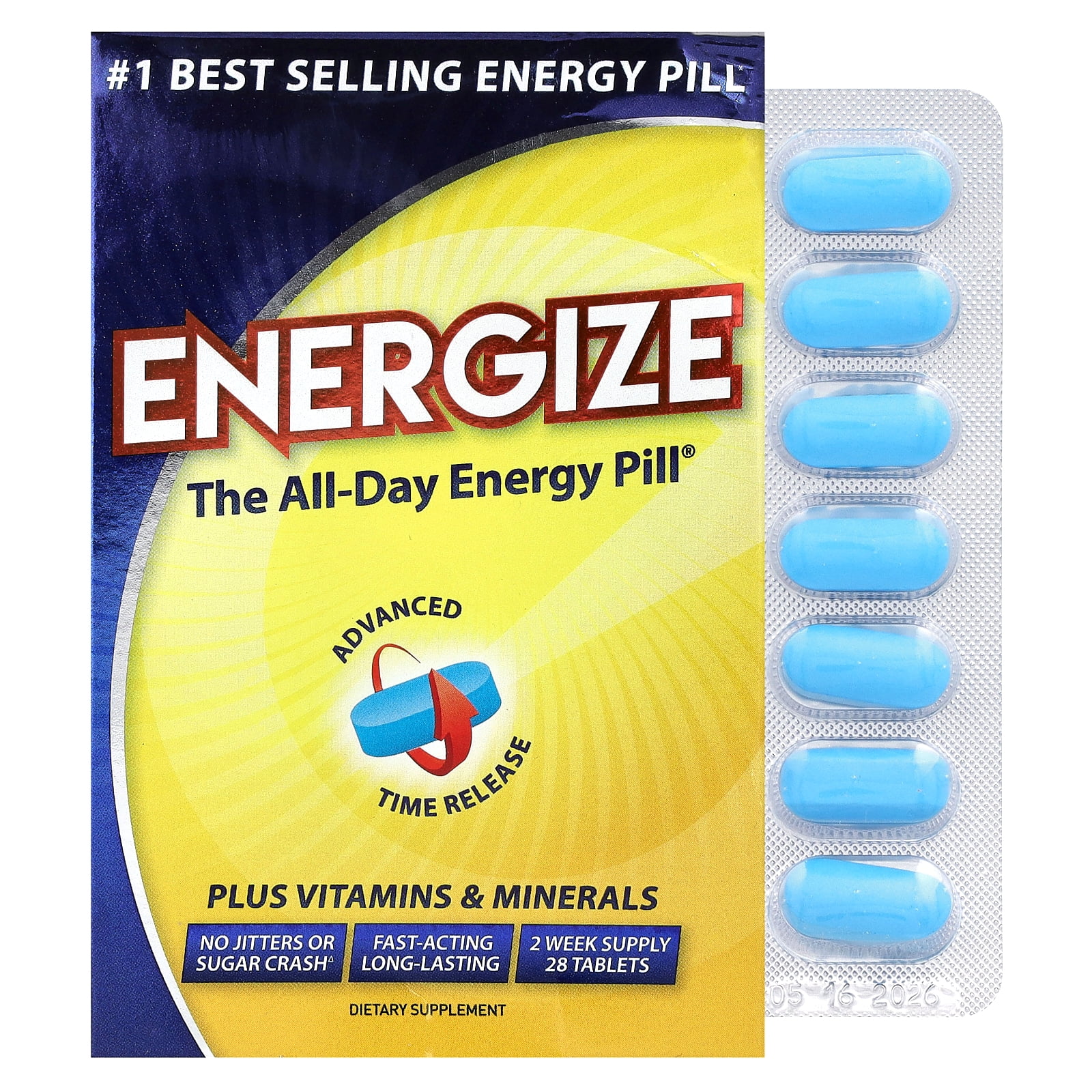 Isatori Energize Boost Supplement, FastActing AllDay Energy Pill, No