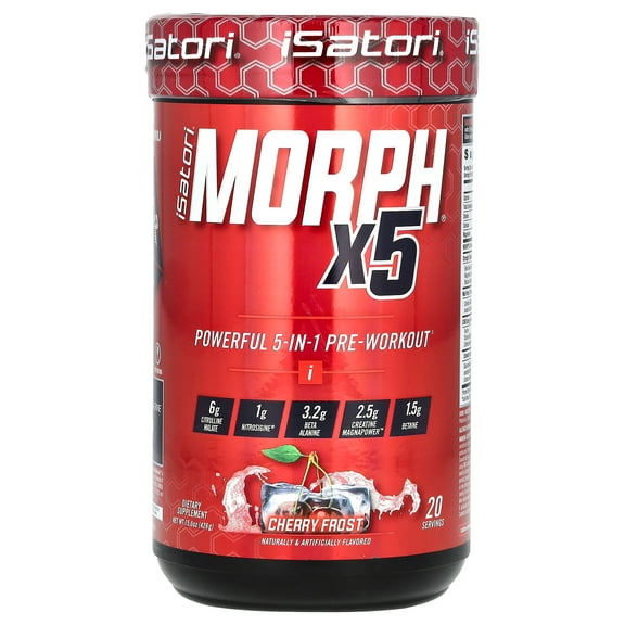 Isatori Morph x5 Pre-Workout, Cherry Frost, 15 oz (426 g)