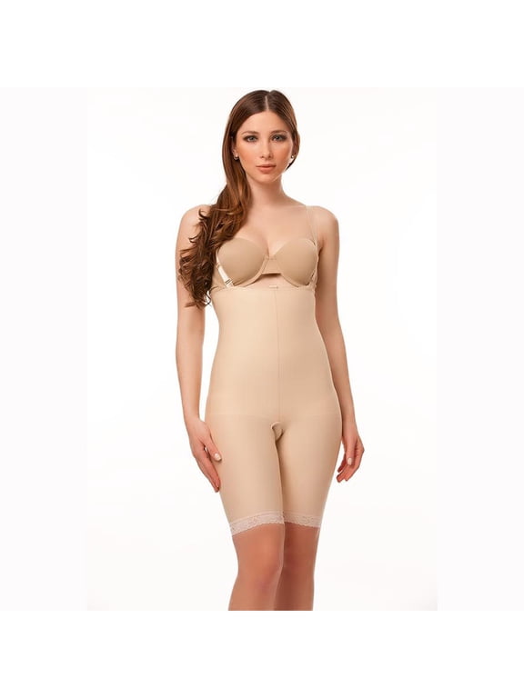 2nd Stage Body Suit Mid Thigh Length W/Suspender Plastic Surgery Compression Garment BS04