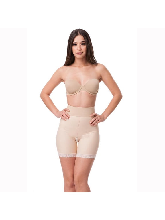 BE04 Stage 2 Open Buttock Enhancer Girdle-Mid Thigh-3XL-Black