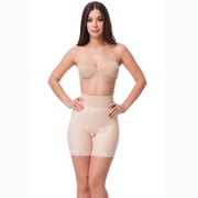 Isavela BE04 Stage 2 Open Buttock Enhancer Girdle-Mid Thigh-Sm-Beige
