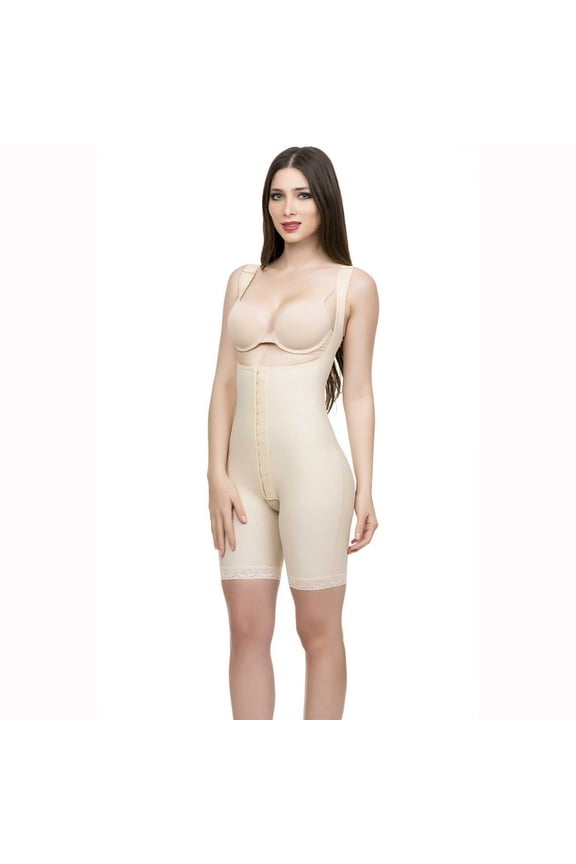 BE13 High Back Buttocks Enhancer w/ Hook & Eye-Small-Beige