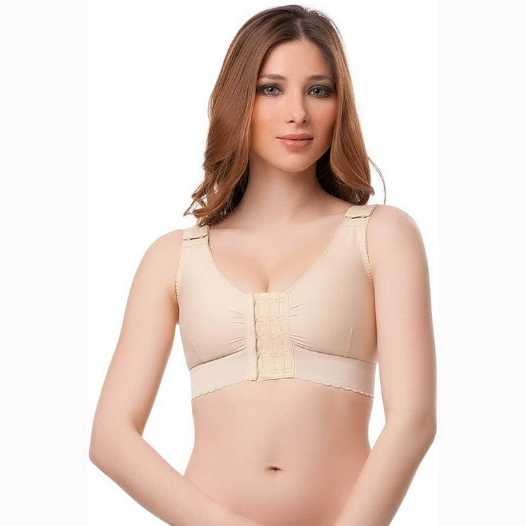 Isavela BR02 Support Bra with 2 Elastic Band - 2XL - Beige