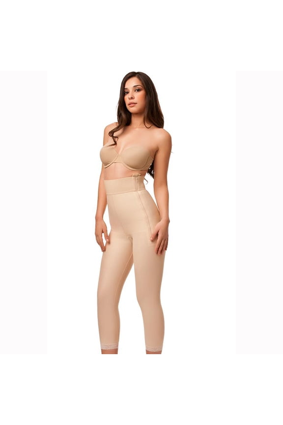 GR05 High Waist Abdominal Girdle with Zippers - XL - Black