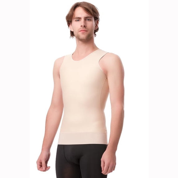 Isavela MG05 Stage 2 Vest Tank with 3" Waist Elastic Band - Large - Beige