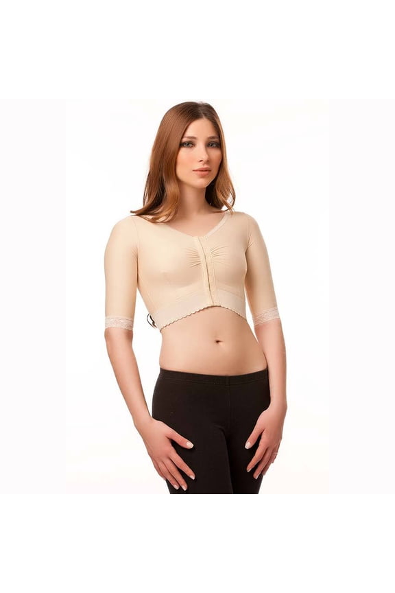 VS02 - SS Underbust Length Vest with Short Sleeves - Large - Beige