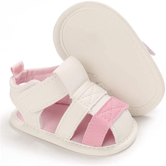 Isbasic Infant Baby Boys Girls Summer Beach Sandals Breathable Athletic Anti-slip Soft Sole Newborn First Walker Crib Shoes