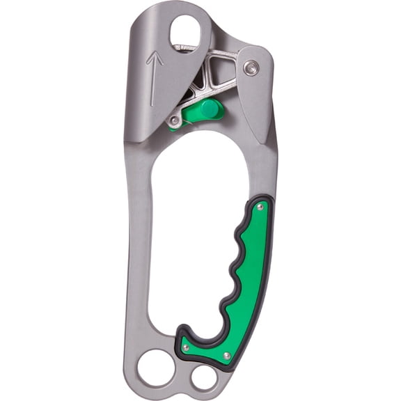 Isc Hand Ascender - Right Hand Ascender - Right Gray W/ Green Handle & Thumb