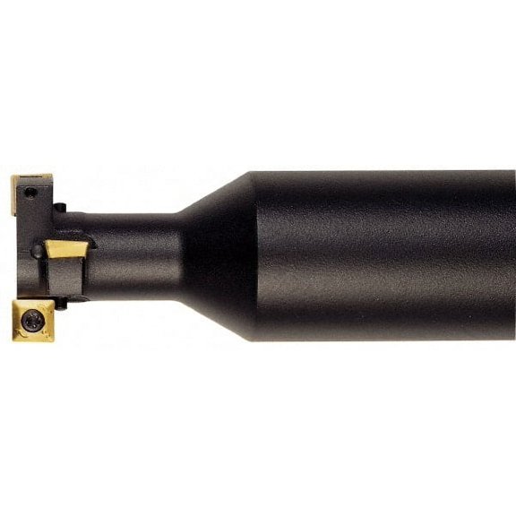 Iscar 0.953" Cut Diam, 0.386" Cut Width, 5/8" Shank Diam, Indexable T-Slot Cutter Takes 4 Inserts, 3-1/2" OAL, 2 Flutes, QOMT-HQ, XOMT-HQ Insert Style, ETS Toolholder Style