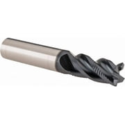 Iscar 1/2" Diam, 1" LOC, 4 Flute Solid Carbide Roughing & Finishing Corner Chamfer End Mill TiAlN Finish, 3" OAL, 1/2" Shank Diam, Straight Shank, 38  Helix, Centercutting, Regular Length