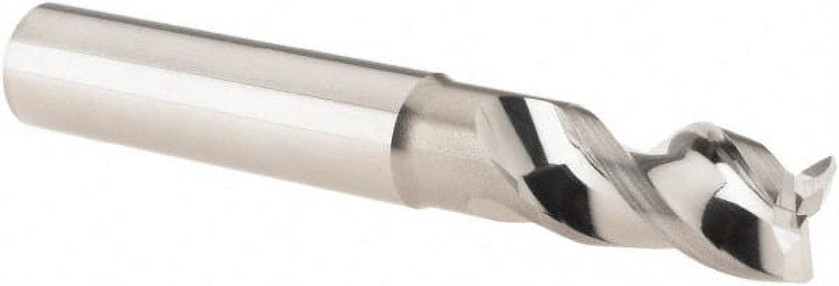 Iscar 3/8" Diam 3 Flute Single End Solid Carbide 0.02" Corner Radius End Mill Uncoated, 2-1/2" OAL, 0.6" LOC, 3/8" Shank Diam, Variable Helix, RH Cut, RH Flute, 1-1/8" Extended Reach - image 1 of 1