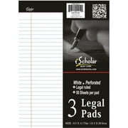 Ischolar Legal Pad Wht 3 50Ct, PartNo 68113, by Ischolar New York, Stationery, L