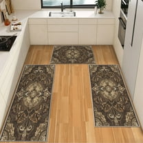 IsecretJoy Washable Kitchen Rugs Sets of 3, Non Slip Kitchen Mats for Floor Waterproof & Stain Resistant Runner Rug for Kitchen, Laundry Room, Hallway