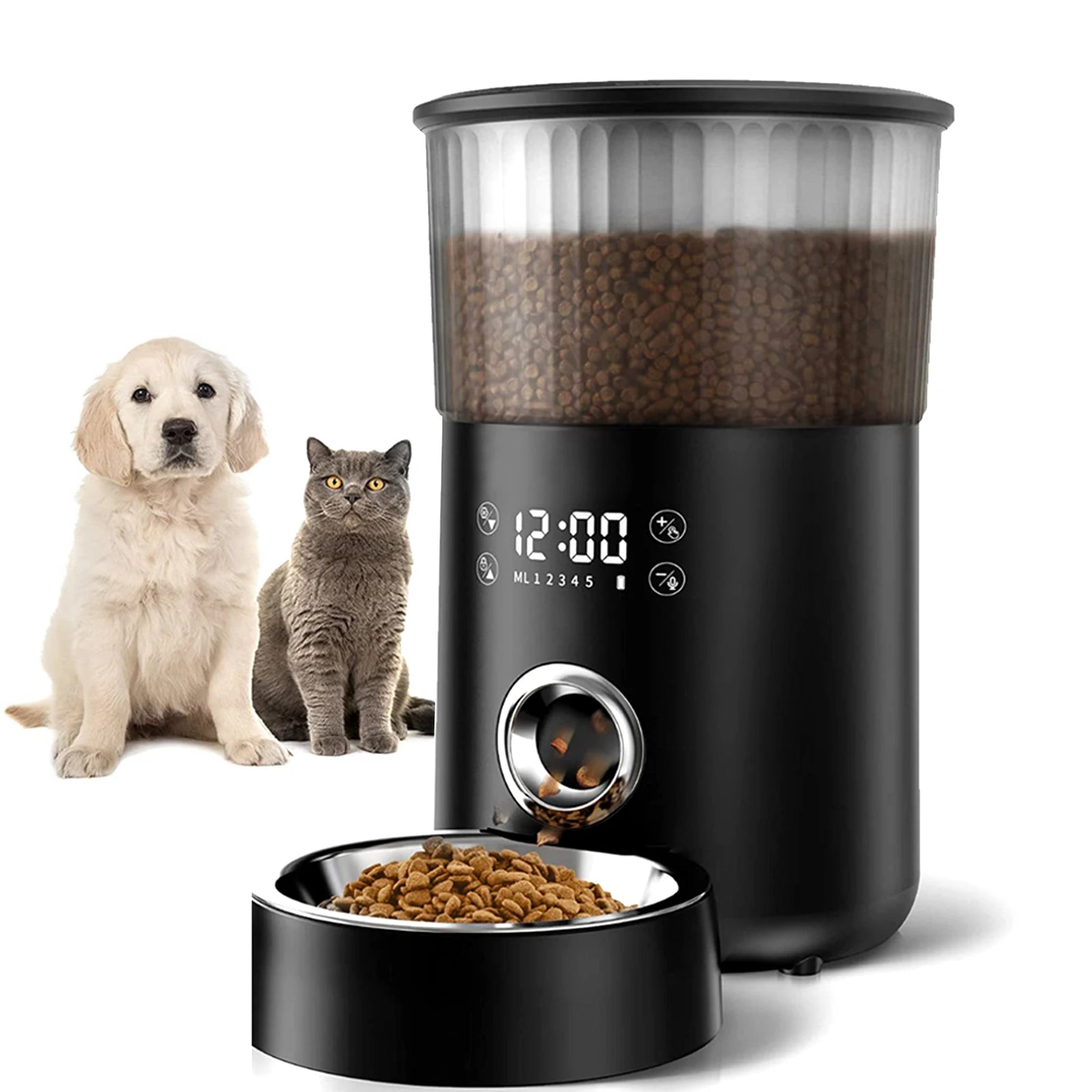 3L Automatic Pet Feeder With Voice Record Pets Food Bowl For Medium Small Dog Cat LCD